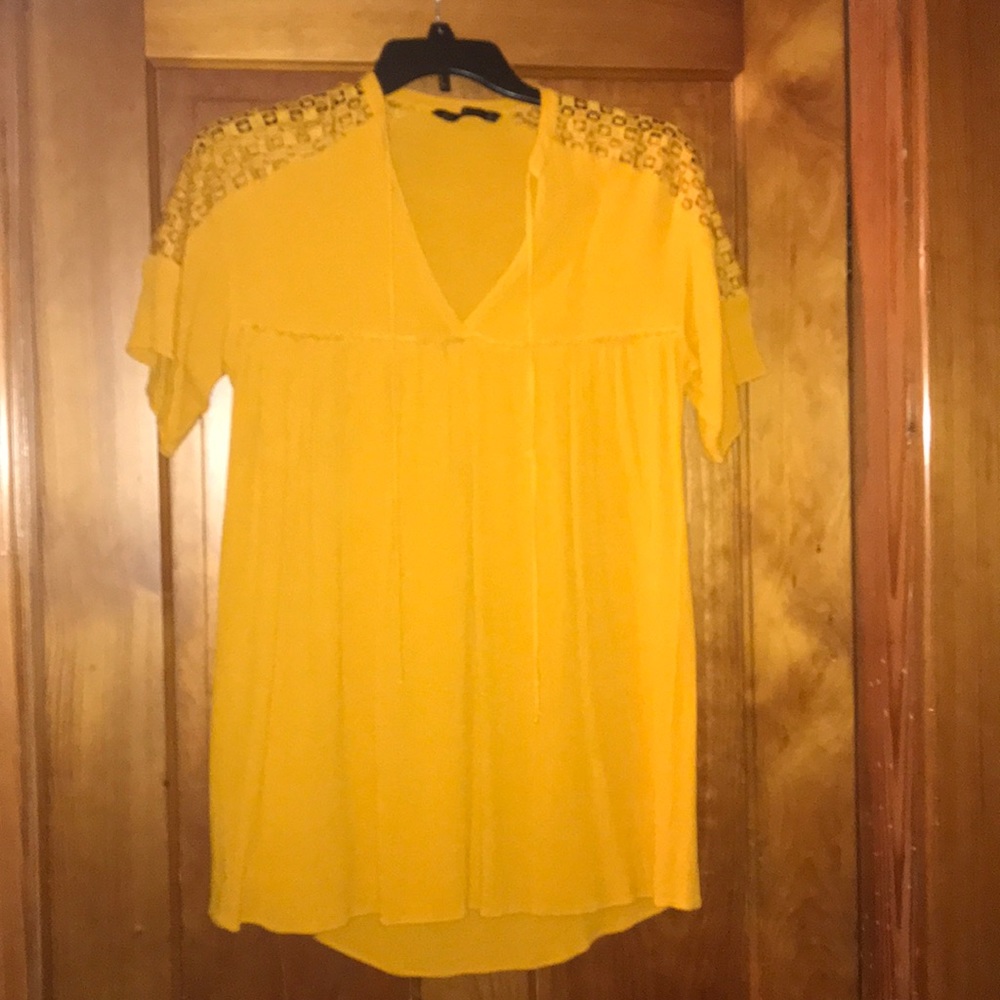 Mustard tunic dress or top